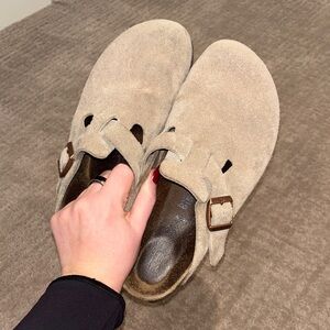 Birkenstock Women's Suede Loafers - Cream